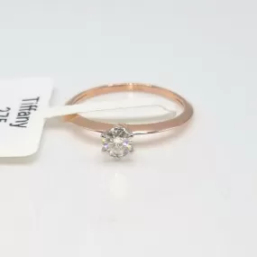 .15ct Round Diamond Engagement Ring 14K Rosegold