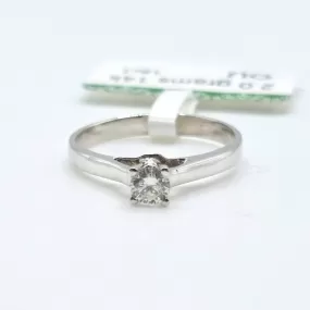 .18ctw Diamond Engagement Ring 14K White Gold