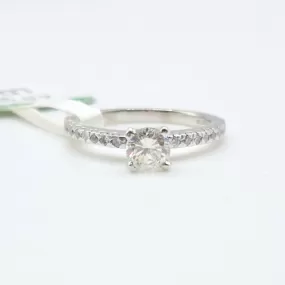 .77ct Diamond Engagement Ring with Paved Band