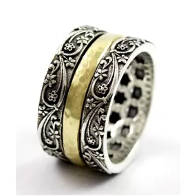 Floral rings for ladies engagement ring band silver gold