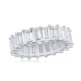 Holly Ring Sterling Silver Rhodium Plated Ring for Women with Cubic Zirconia Crystals