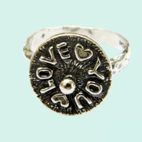 Sterling Silver Ring for Woman , Hippie Ring, Bohemian Rings,  Scripture Ring